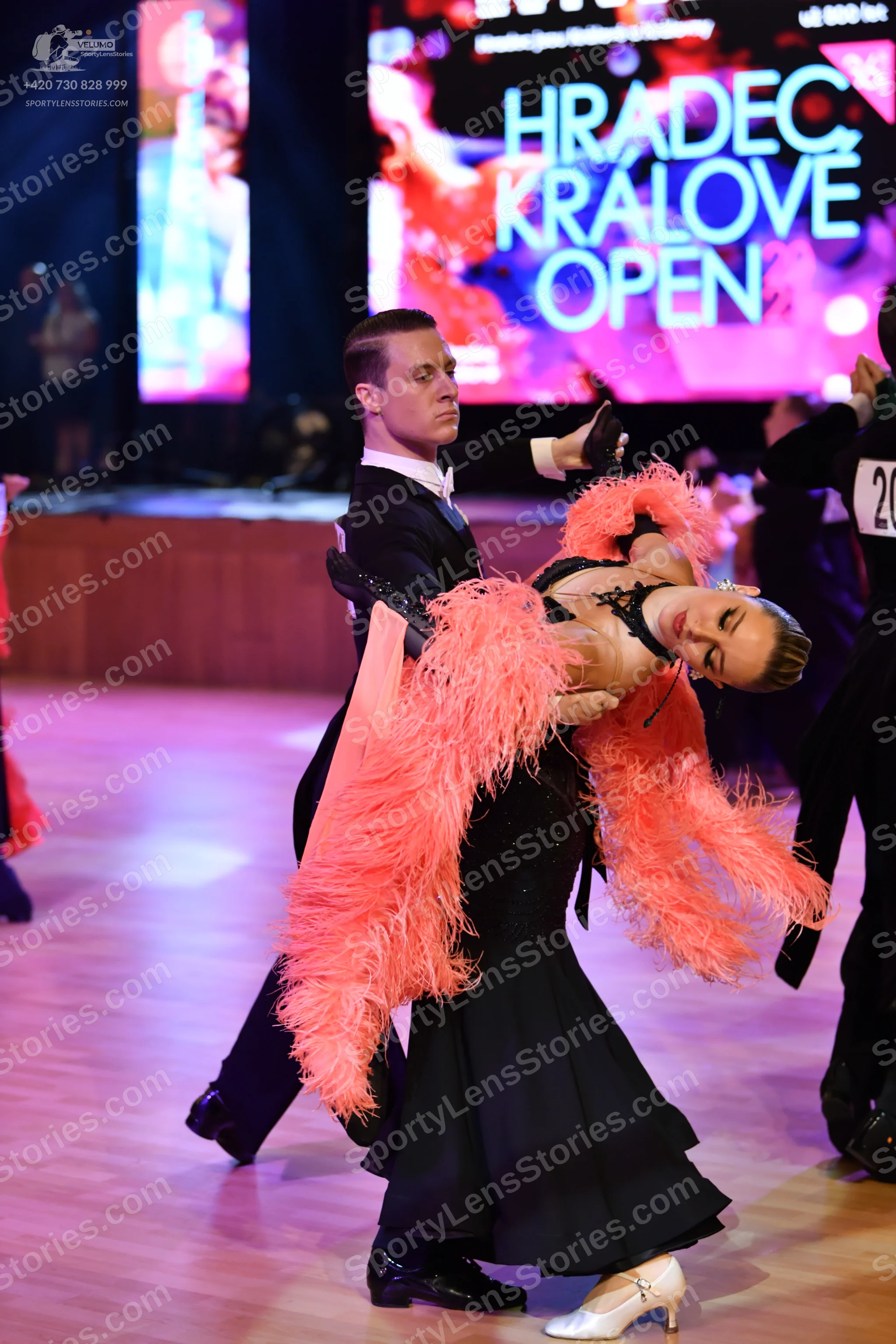 Dancesport competitor #20: Male dancer: black suit