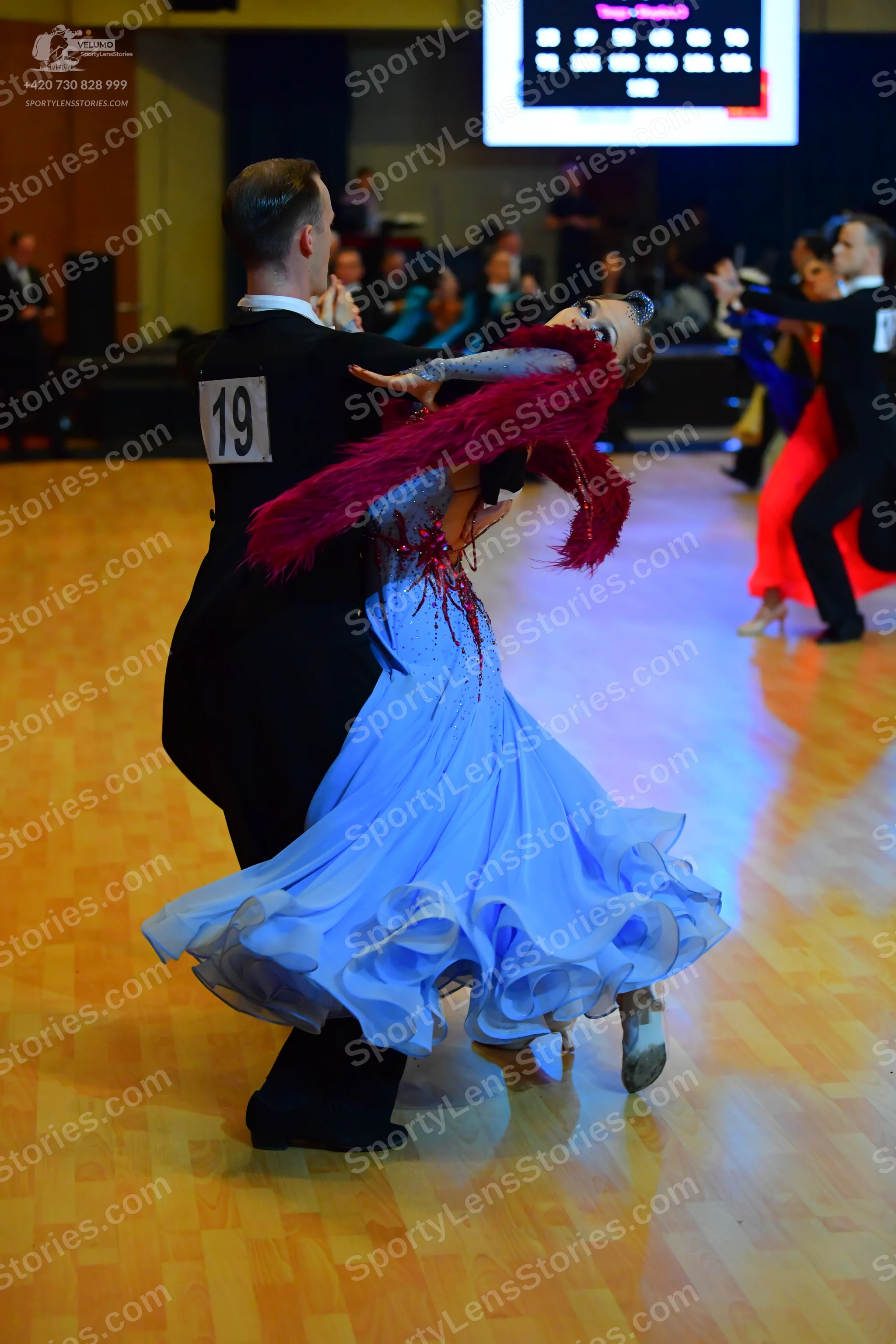 Dancesport competitor #19: Male dancer: black suit