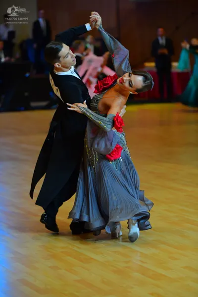 Dancesport competitor #73: Male dancer: black tailcoat, white shirt, and black trousers