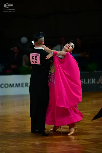 Dancesport competitor #55: Male dancer: black suit