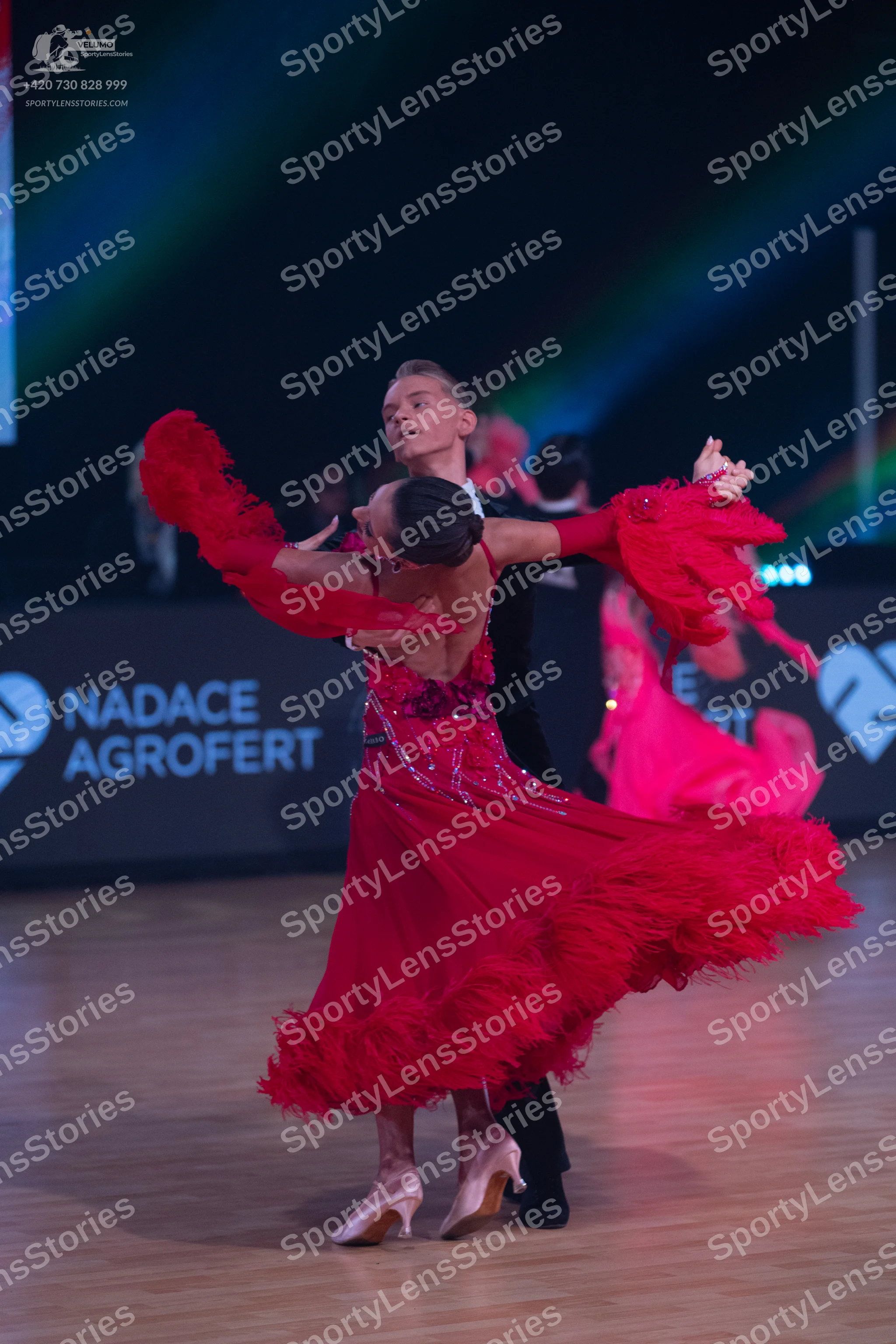 Dancesport competitor: Male dancer: black suit