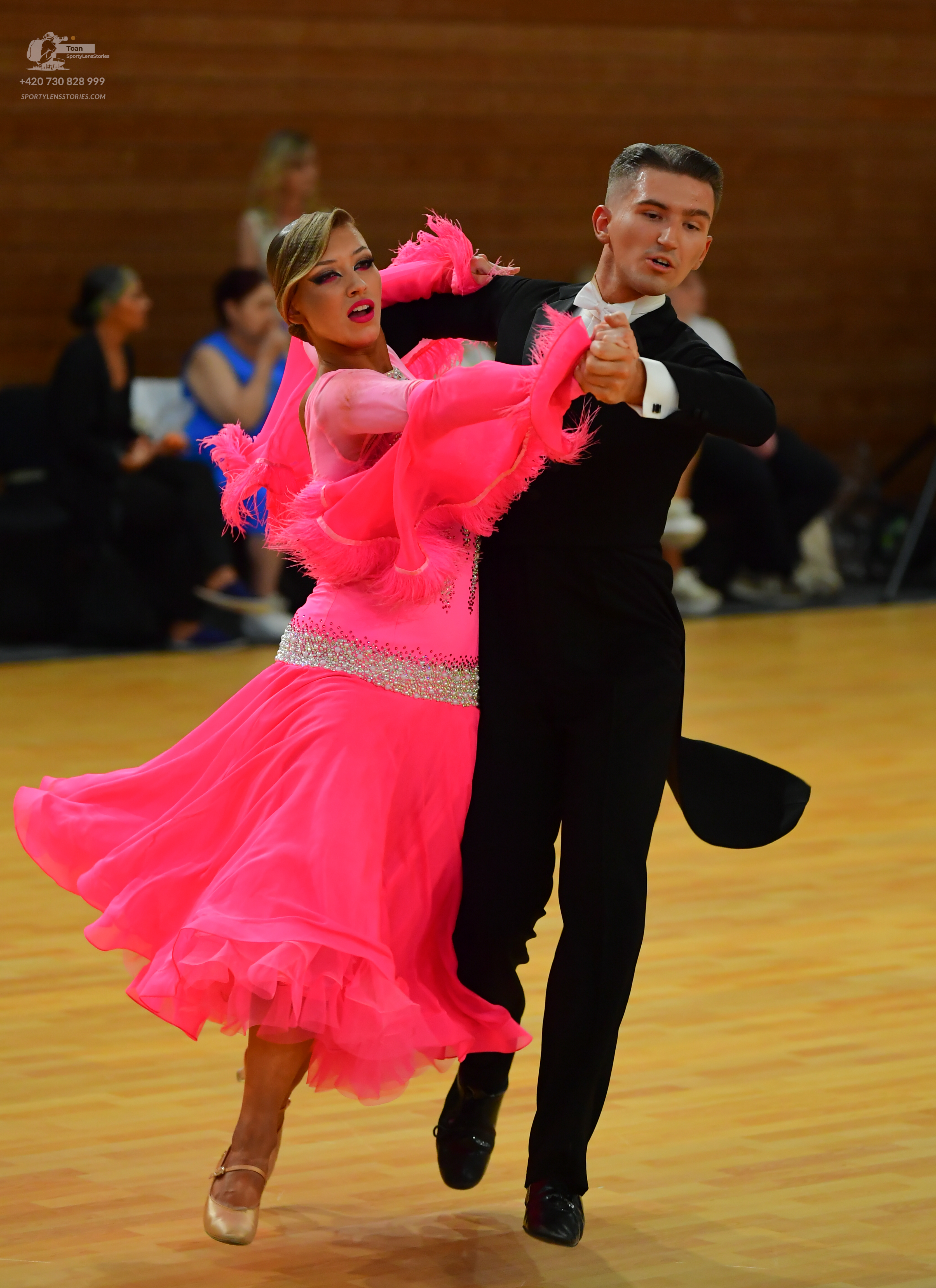 Dancesport competitor: ** Red Latin dress