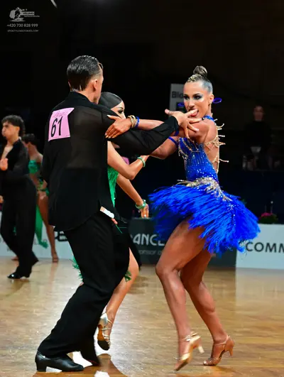 Dancesport competitor #61: Male dancer: black suit