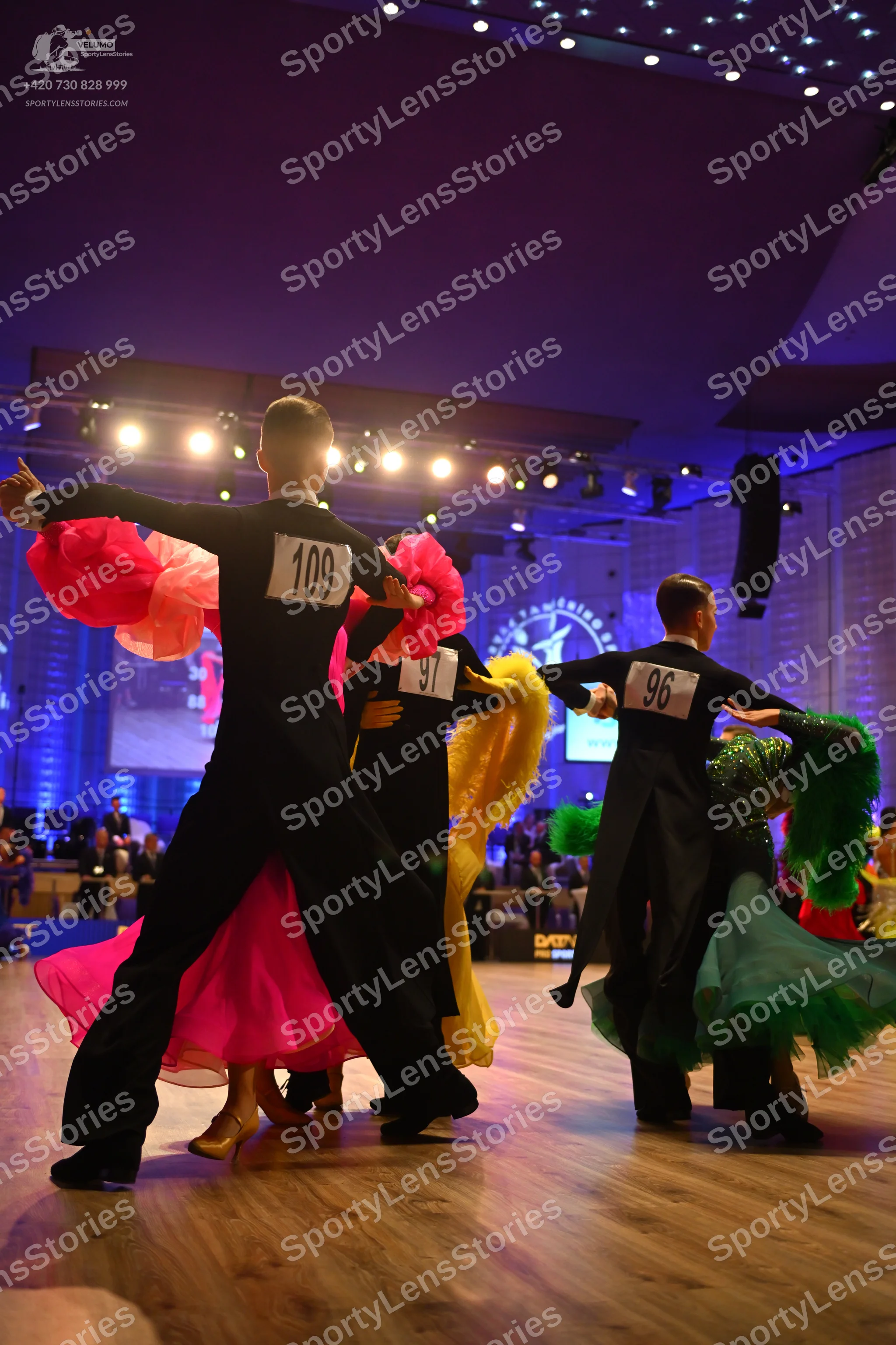 Dancesport competitor: Male dancer 1: black suit