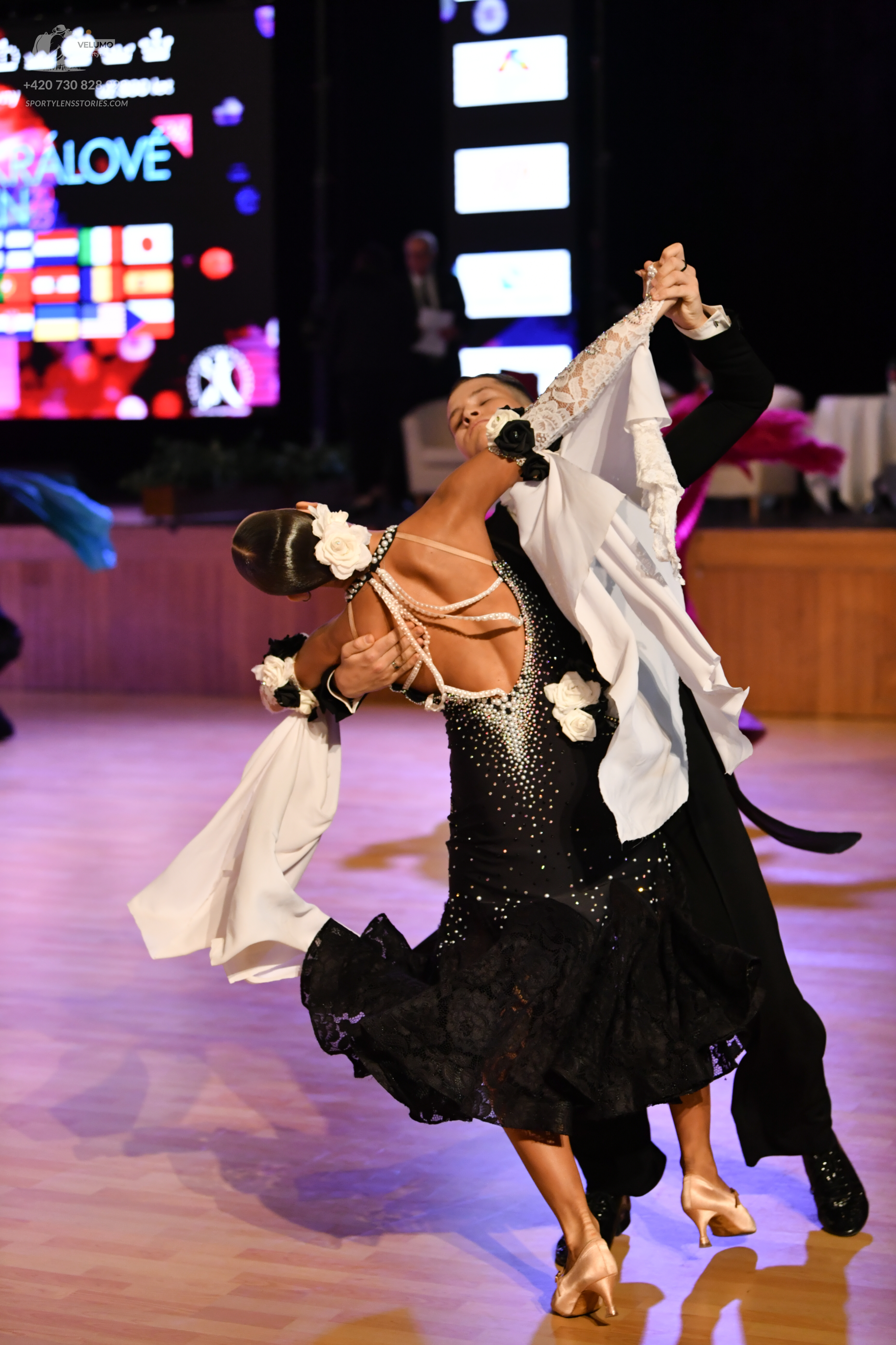 Dancesport competitor: ** Red Latin dress