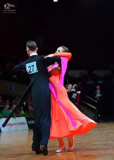 Dancesport competitor #27: Male dancer: black suit