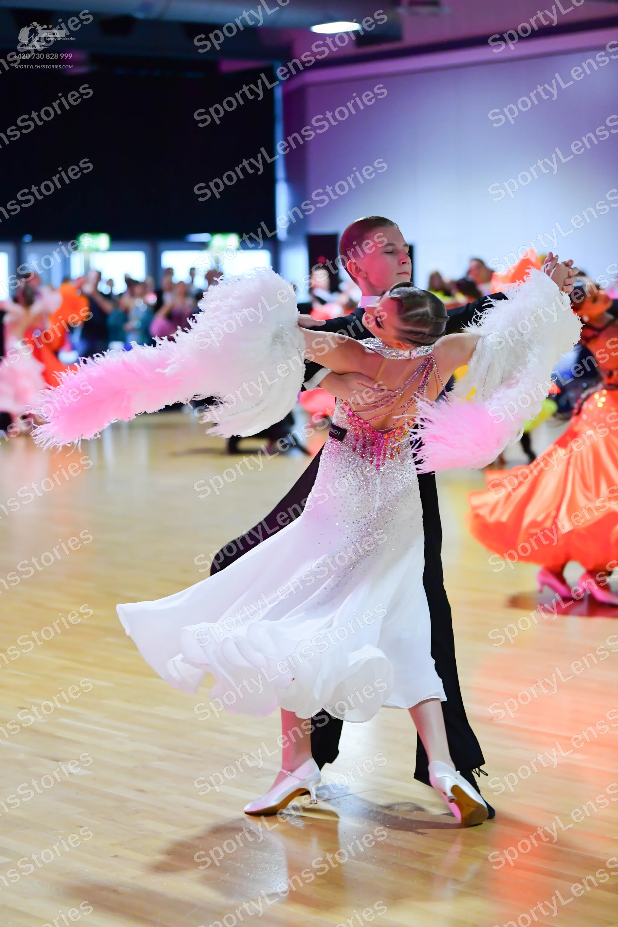 Dancesport competitor: Male dancer: black ballroom tailcoat