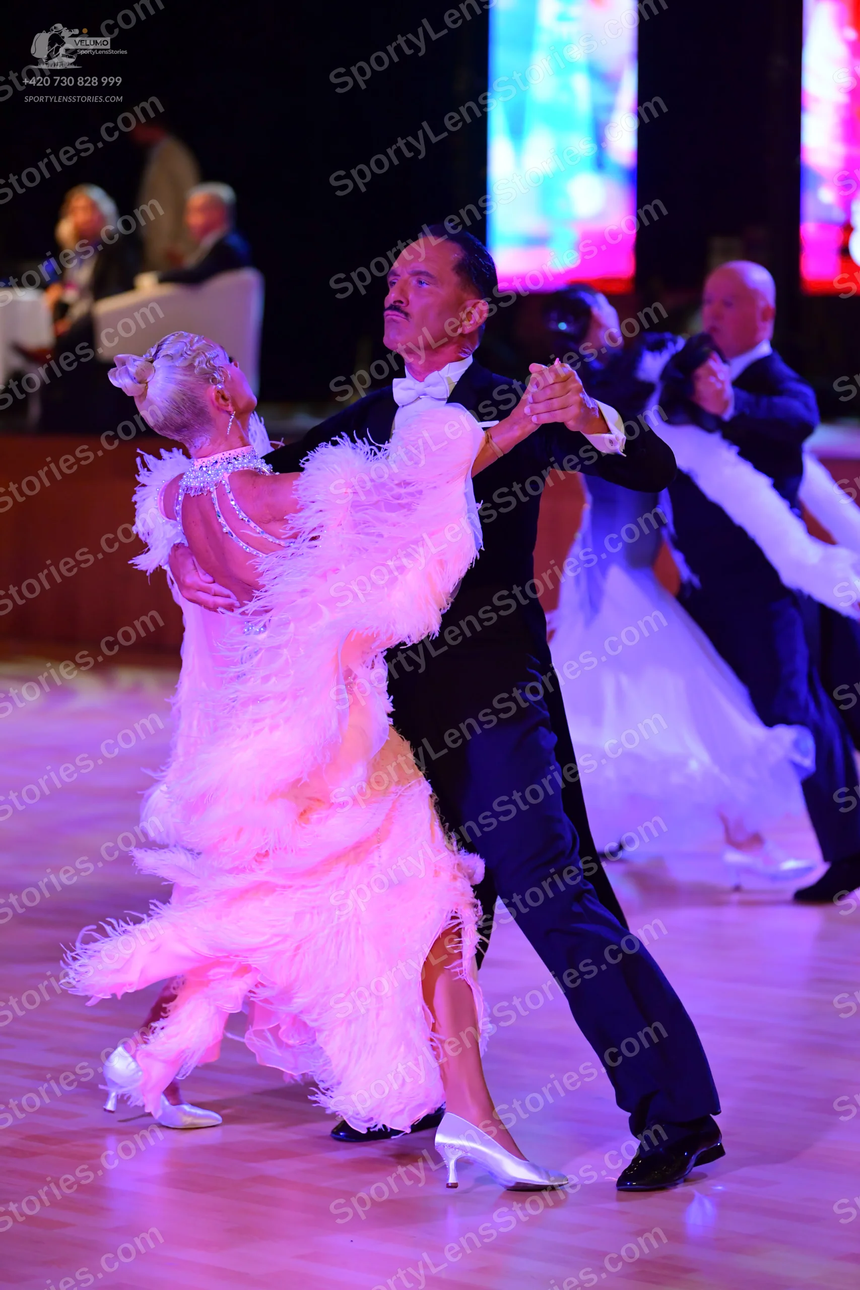 Dancesport competitor: ** Red Latin dress
