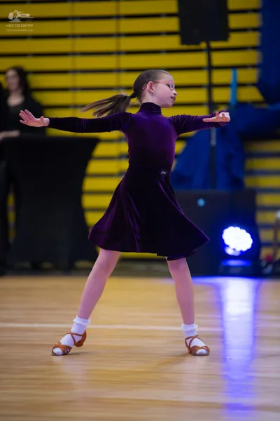 Dancesport competitor: ** Dark red, velvet latin dress
*   **Fabric:** Velvet
*   **Style:** Fitted lat