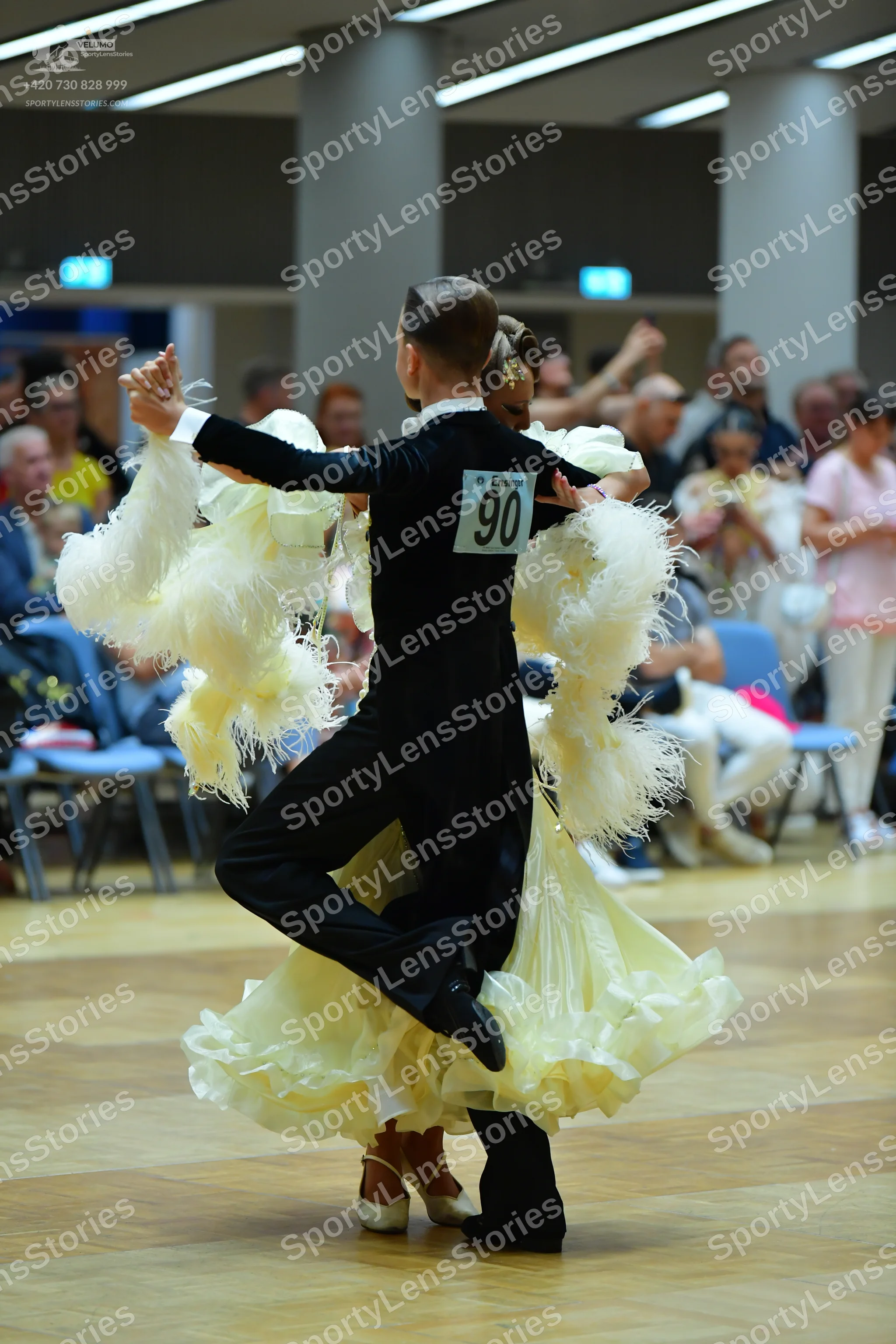 Dancesport competitor #90: Male dancer: black suit