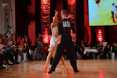 Dancesport competitor #188: Male dancer: black suit