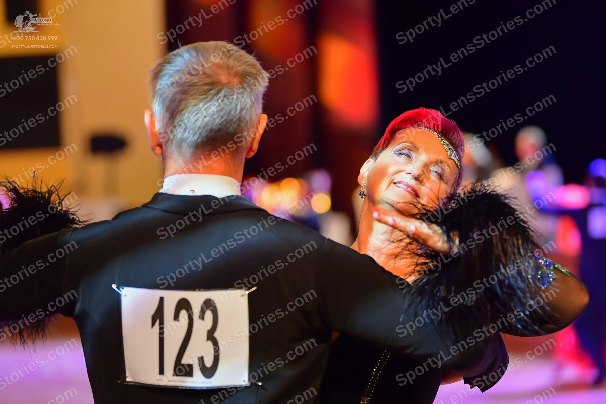 Dancesport competitor #123: Male dancer: black shirt