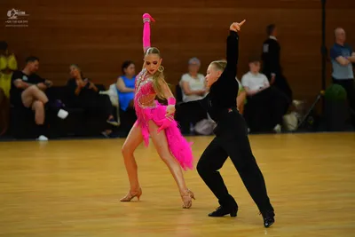 Dancesport competitor: ** Red Latin dress