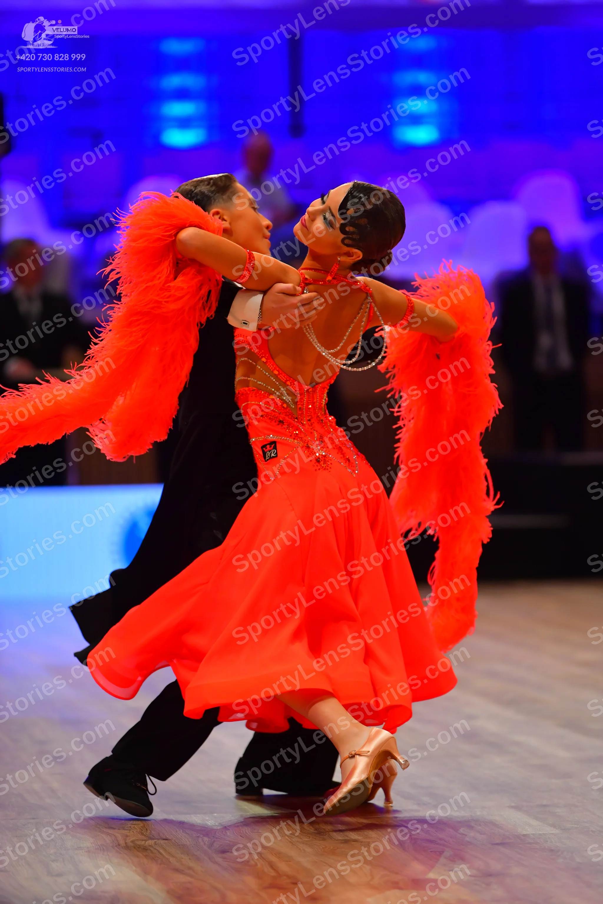 Dancesport competitor: Male dancer: black suit
