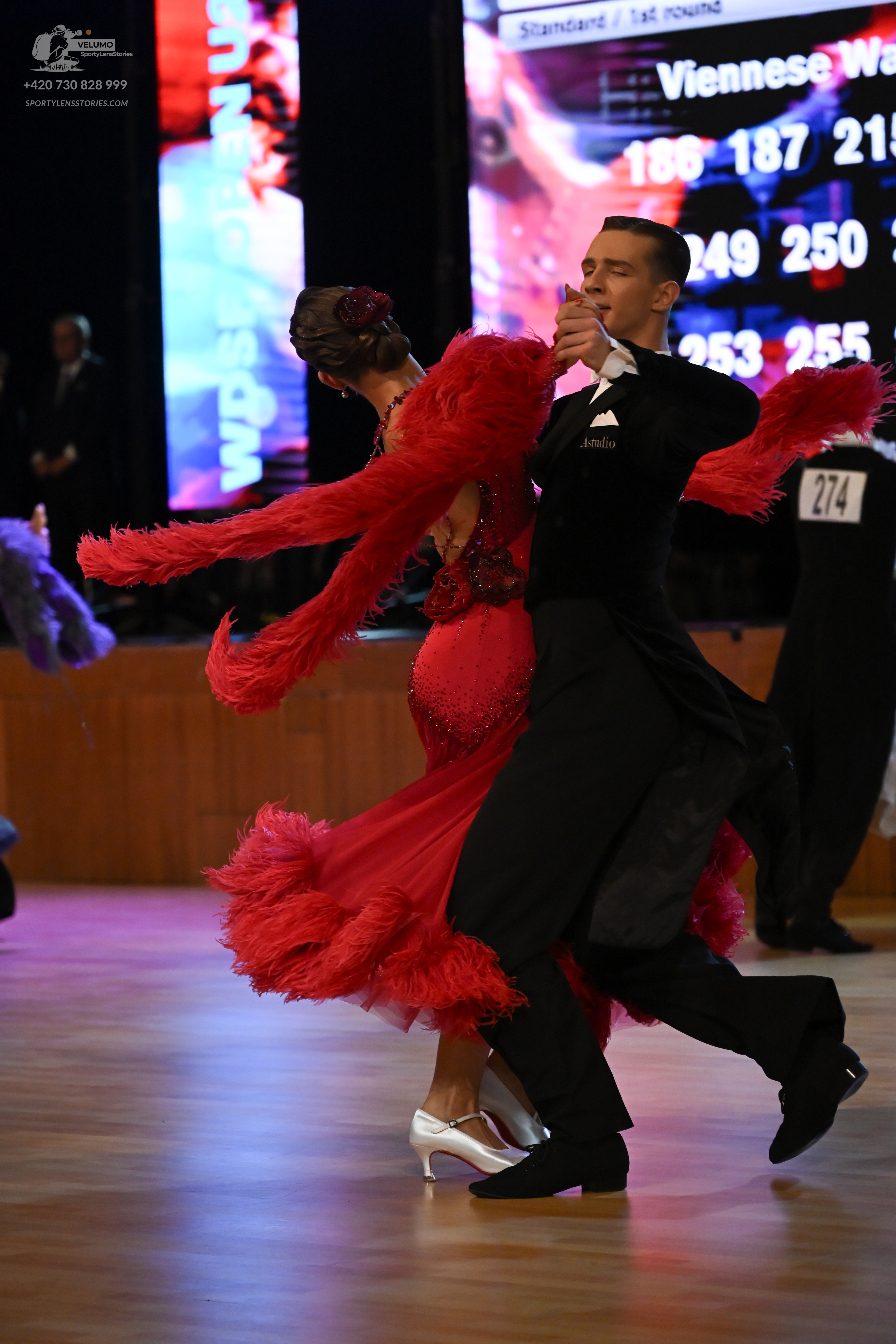Dancesport competitor #274: Male dancer: black suit