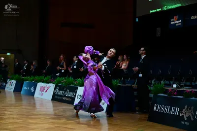 Dancesport competitor: Male dancer: black formal suit