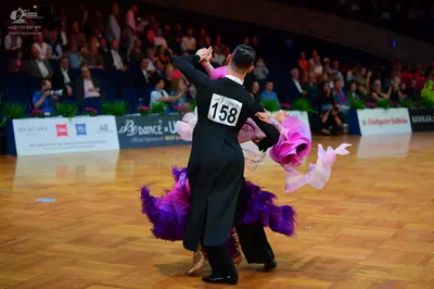 Dancesport competitor #158: Male dancer: black ballroom suit