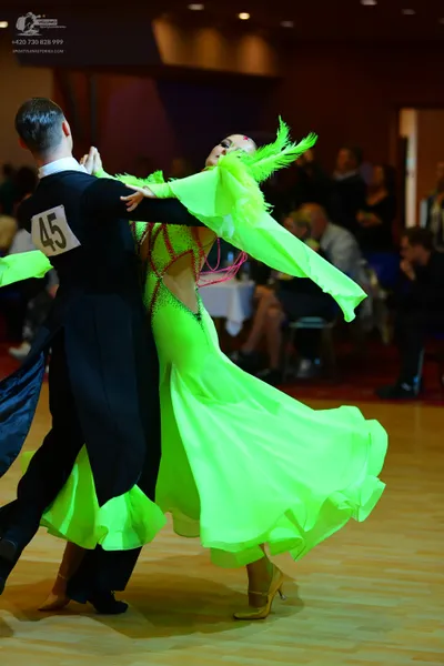 Dancesport competitor #45: Male dancer: black suit