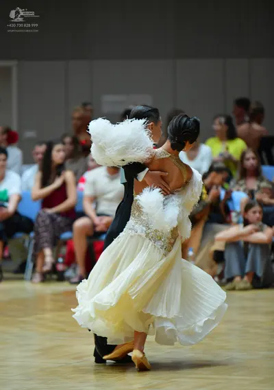 Dancesport competitor: Male dancer: black formal suit
