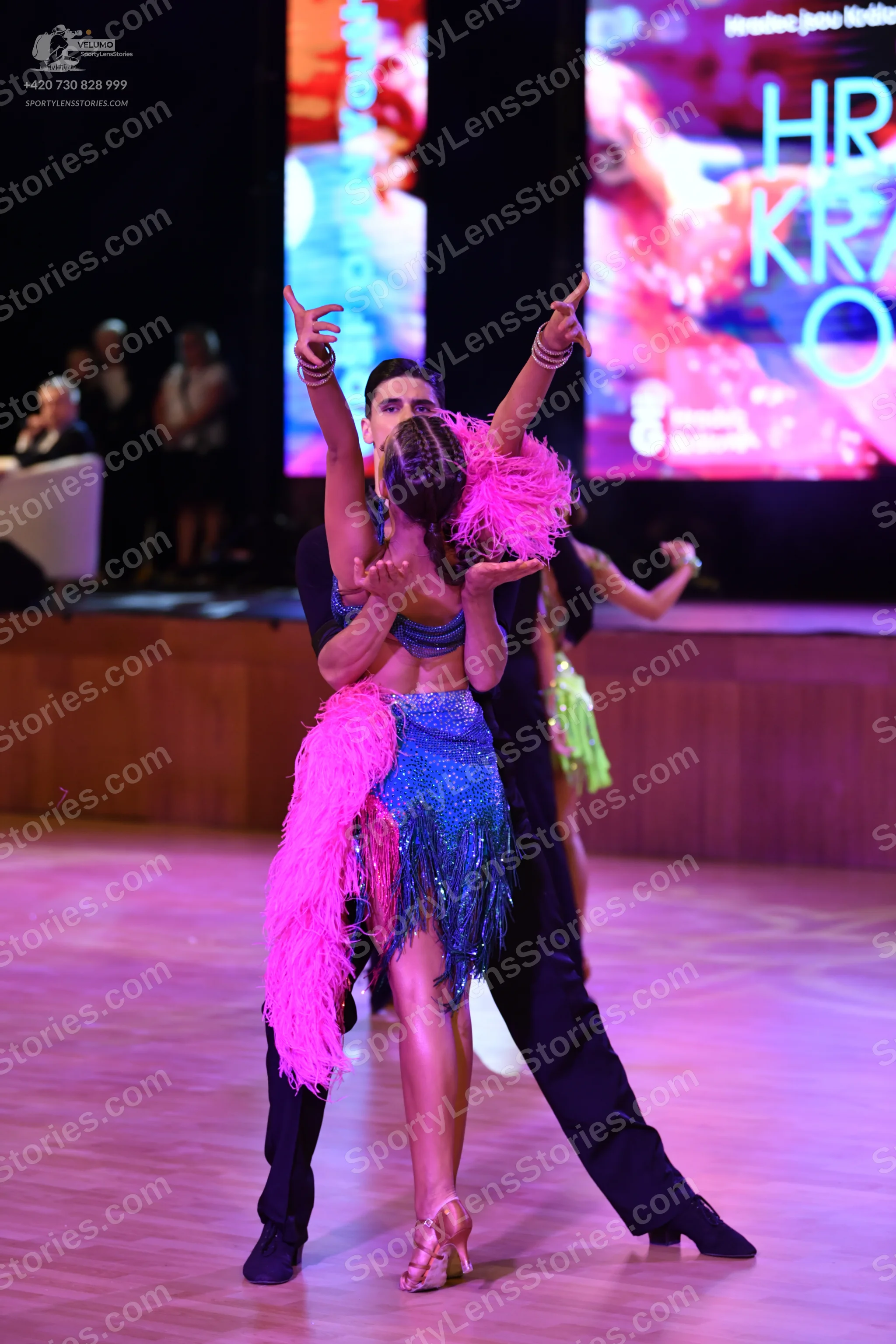 Dancesport competitor #0: ** Red Latin dress