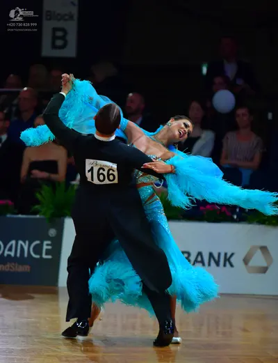 Dancesport competitor #166: Male dancer: black suit