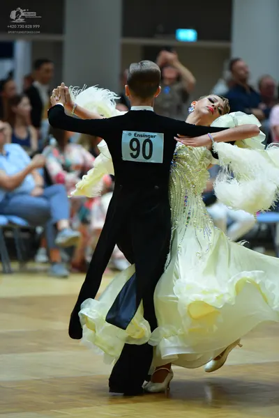 Dancesport competitor #90: Male dancer: black suit