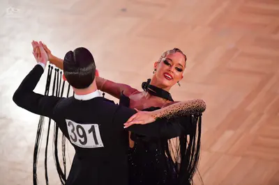 Dancesport competitor #391: Male dancer: black suit