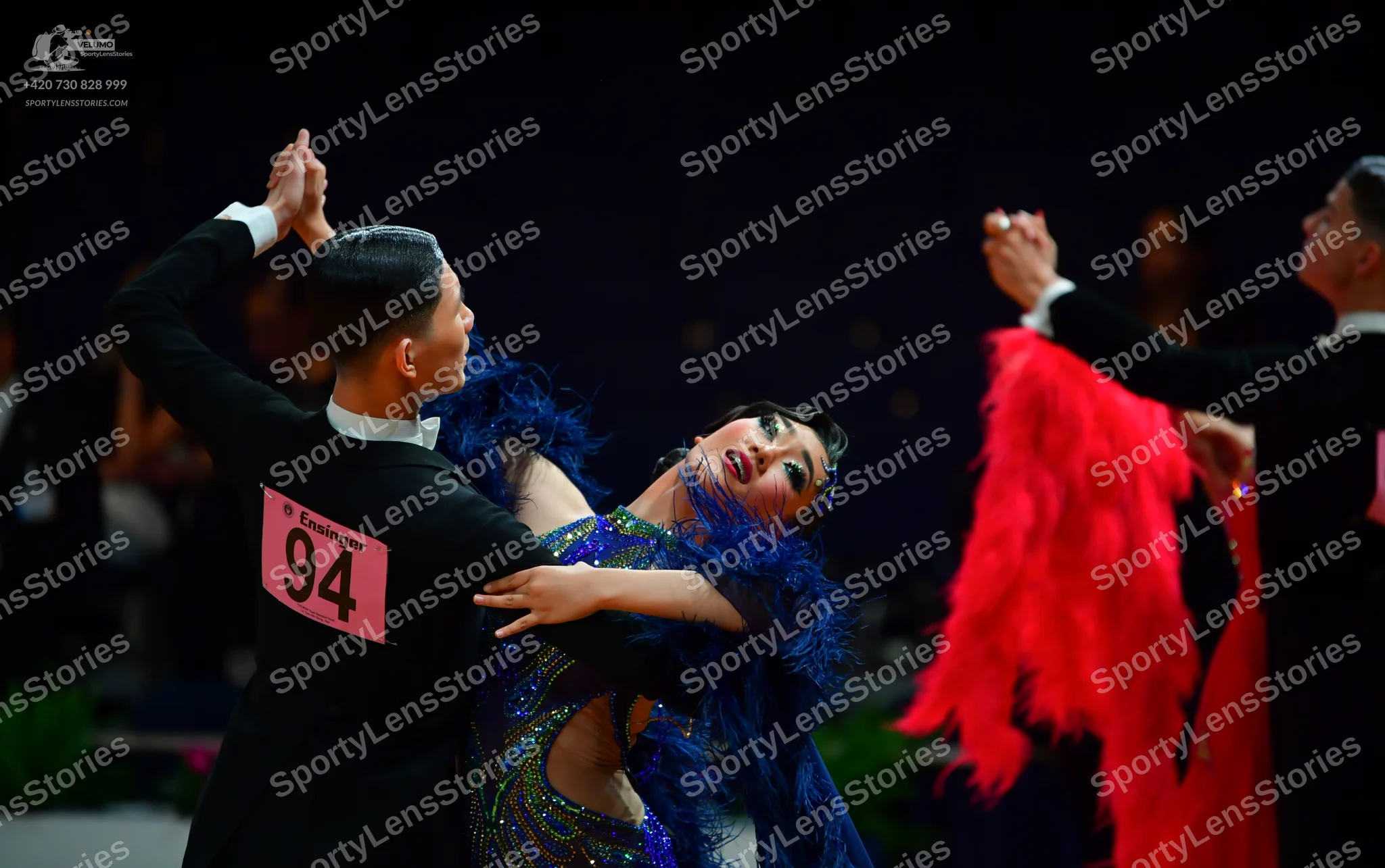 Dancesport competitor: Male dancers: black suits