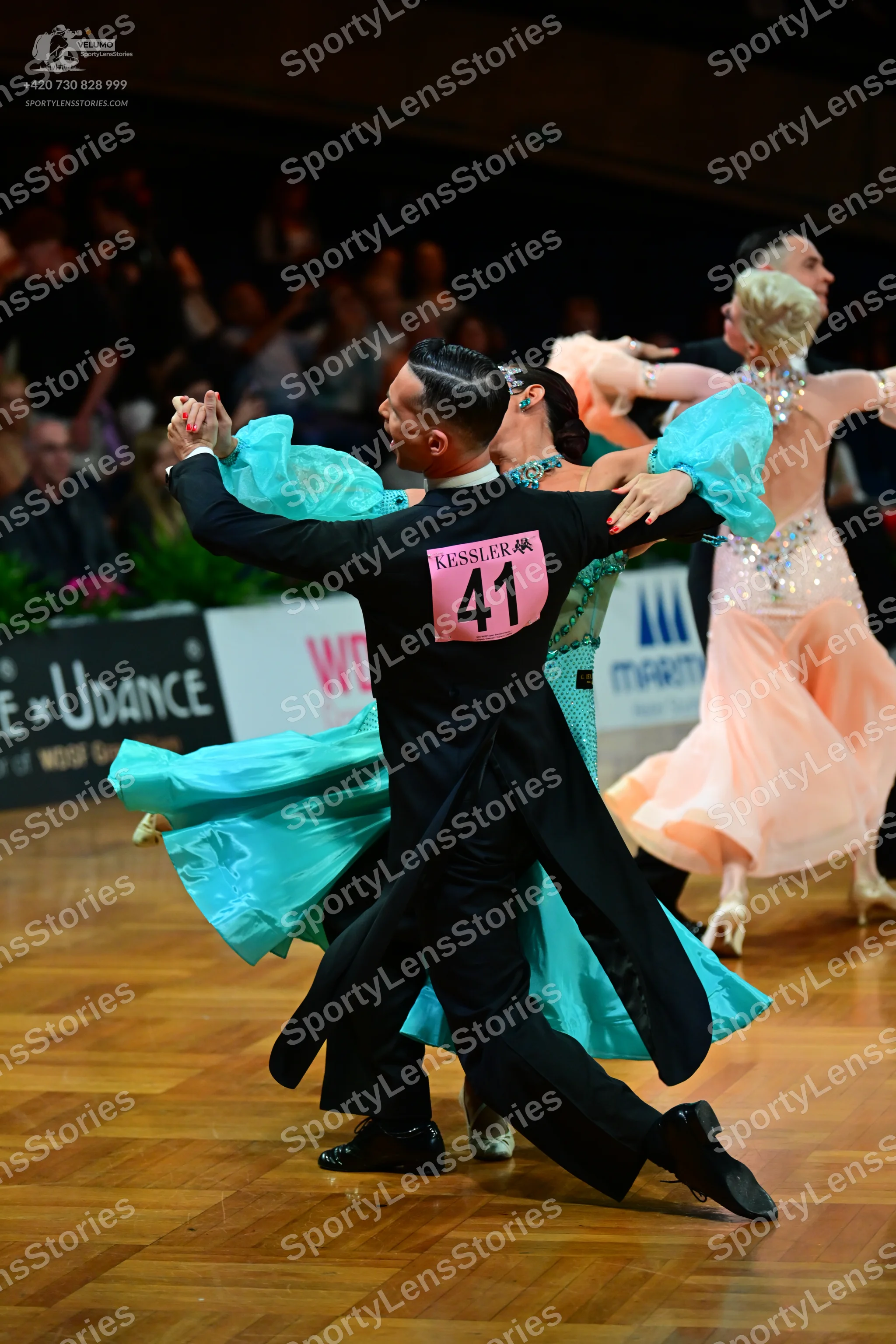 Dancesport competitor #41: Male dancer: black ballroom tailcoat
