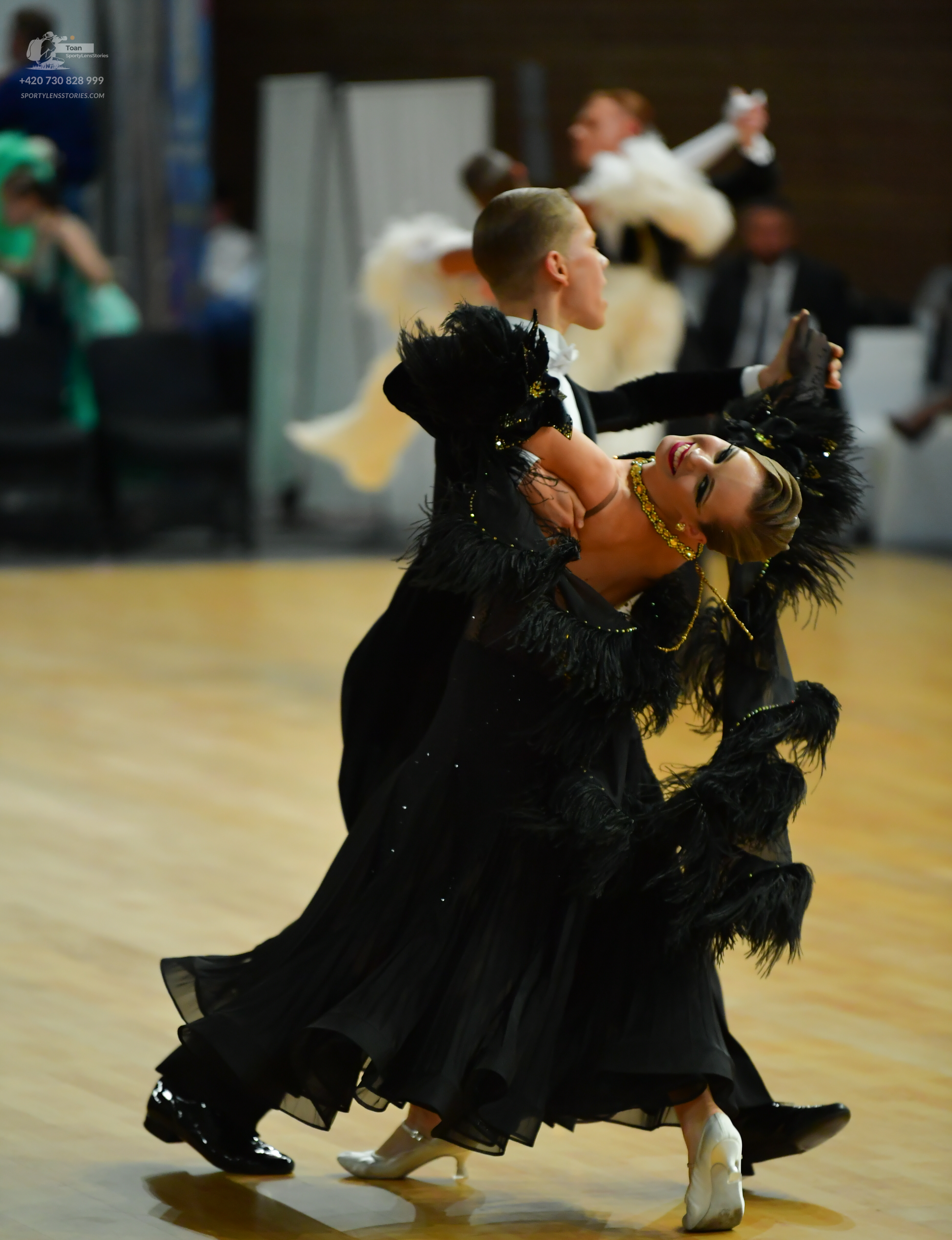 Dancesport competitor: ** Red Latin dress