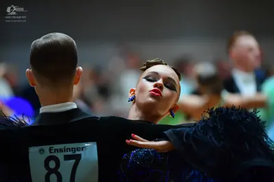 Dancesport competitor #87: Male dancer: black suit