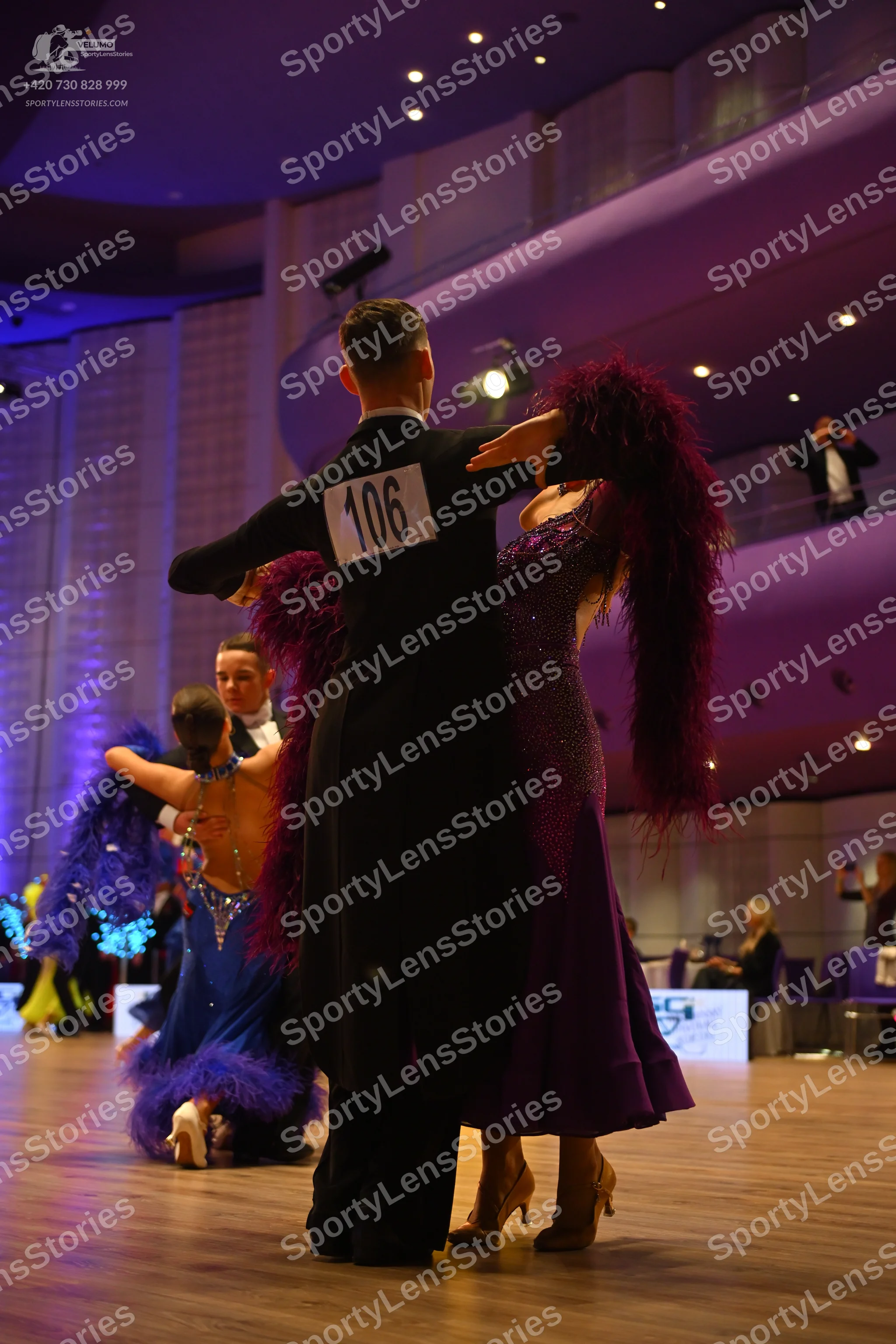 Dancesport competitor: Male dancer: black formal suit