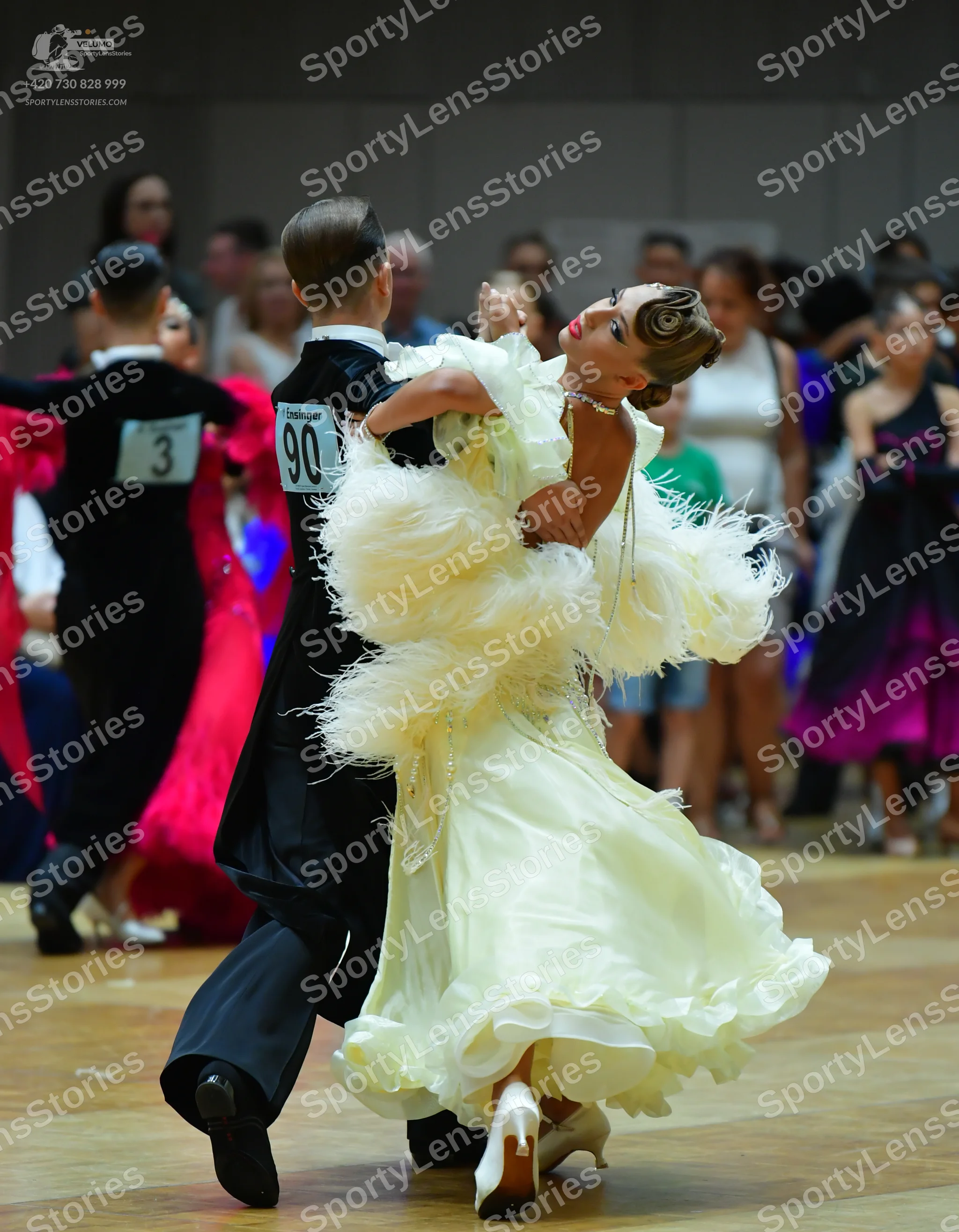 Dancesport competitor #90: Male dancers: black suits