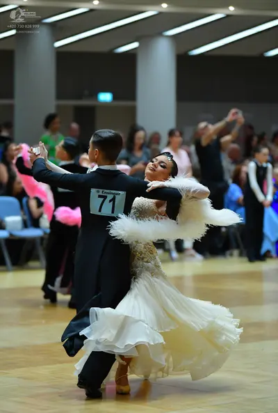 Dancesport competitor #71: Male dancer: black ballroom tailcoat