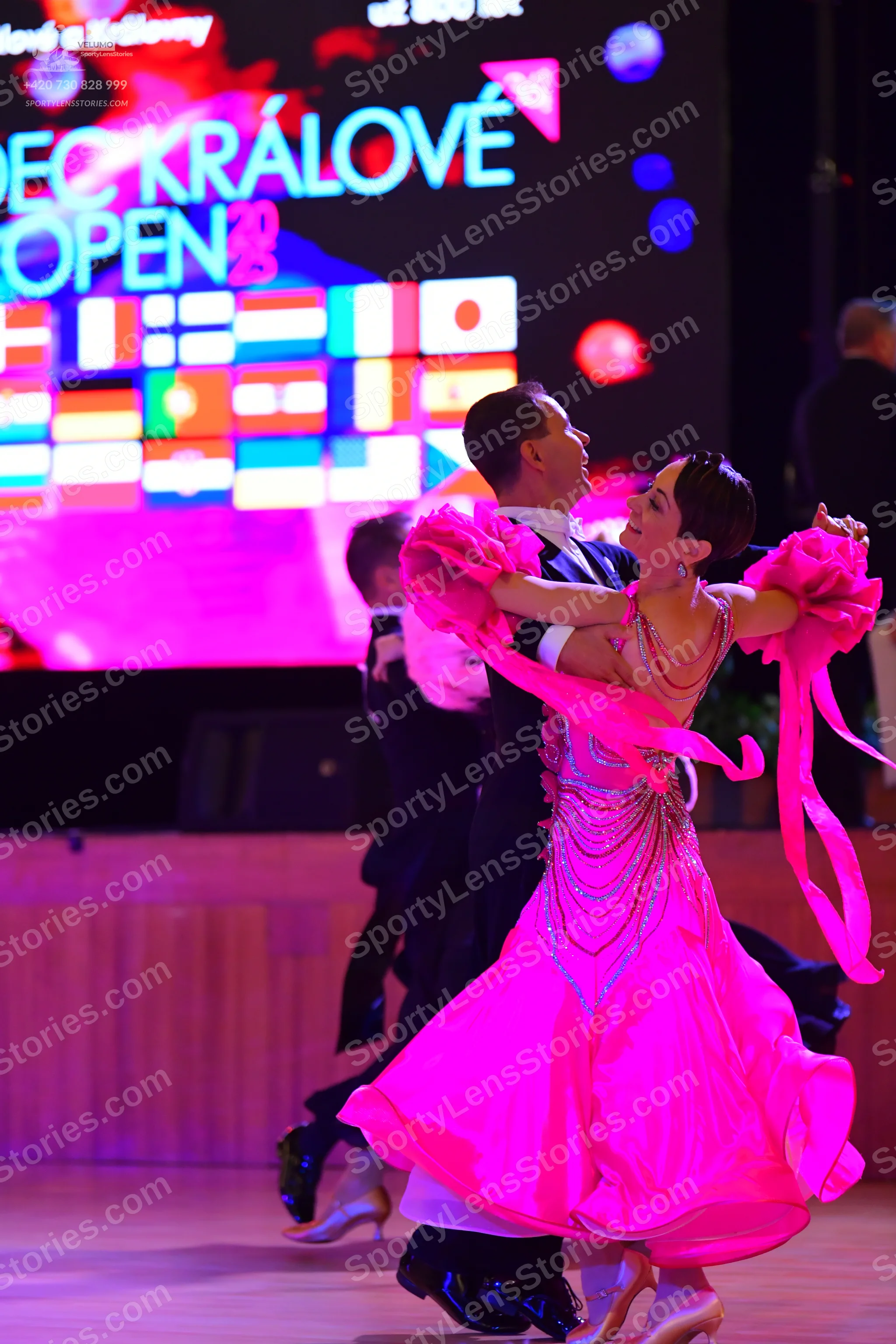 Dancesport competitor: ** Black suit