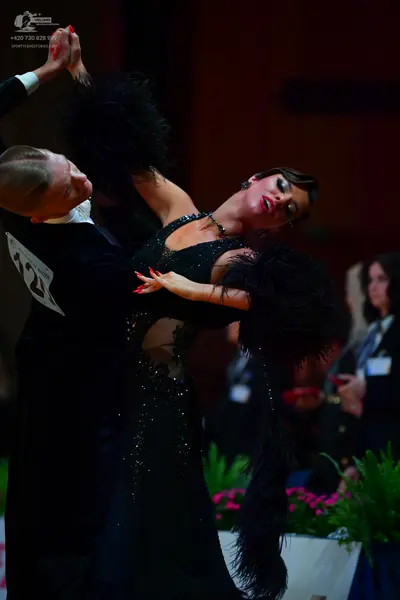 Dancesport competitor #127: Male dancer: black suit