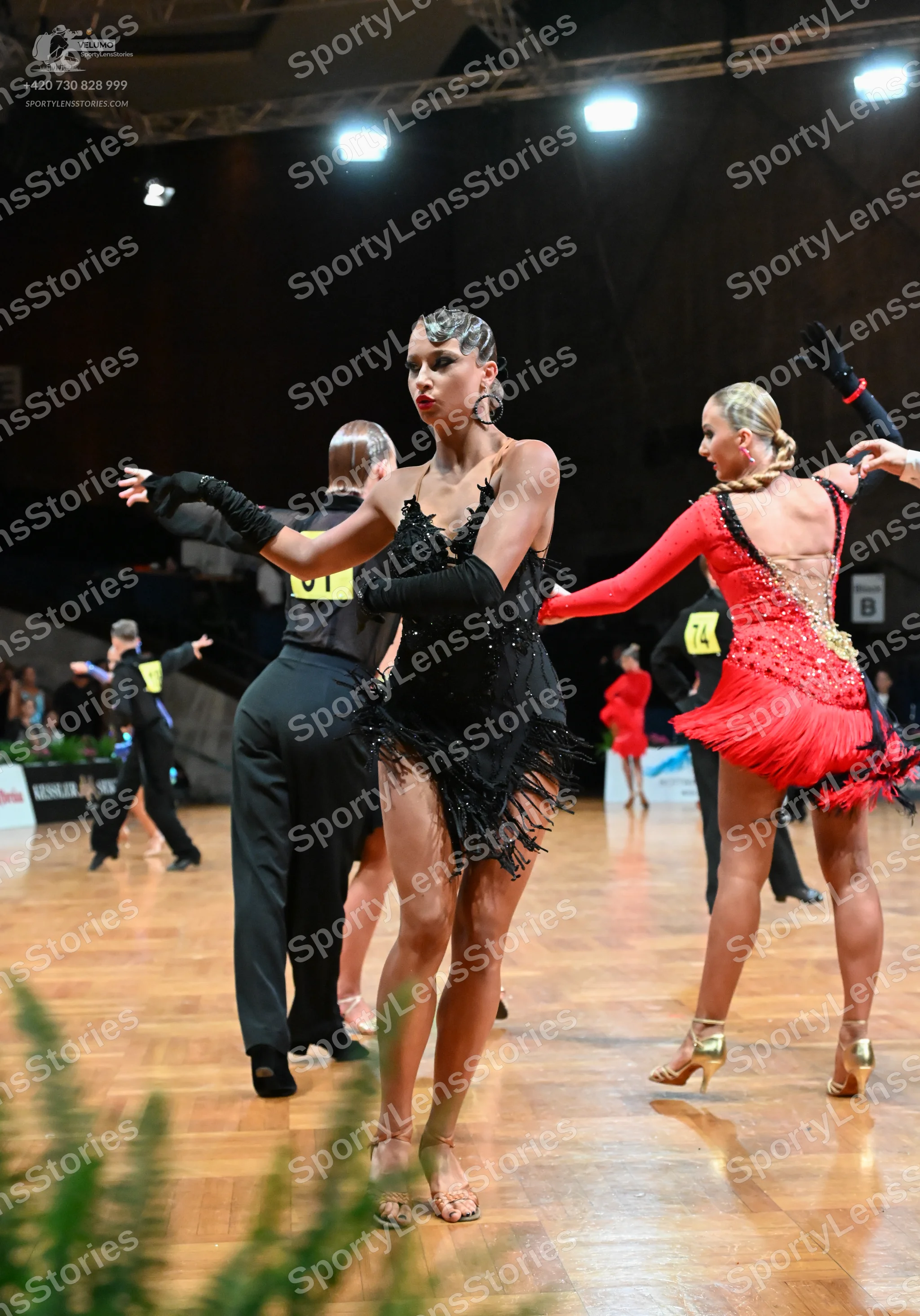 Dancesport competitor #51: Male dancer: black trousers and black shirt