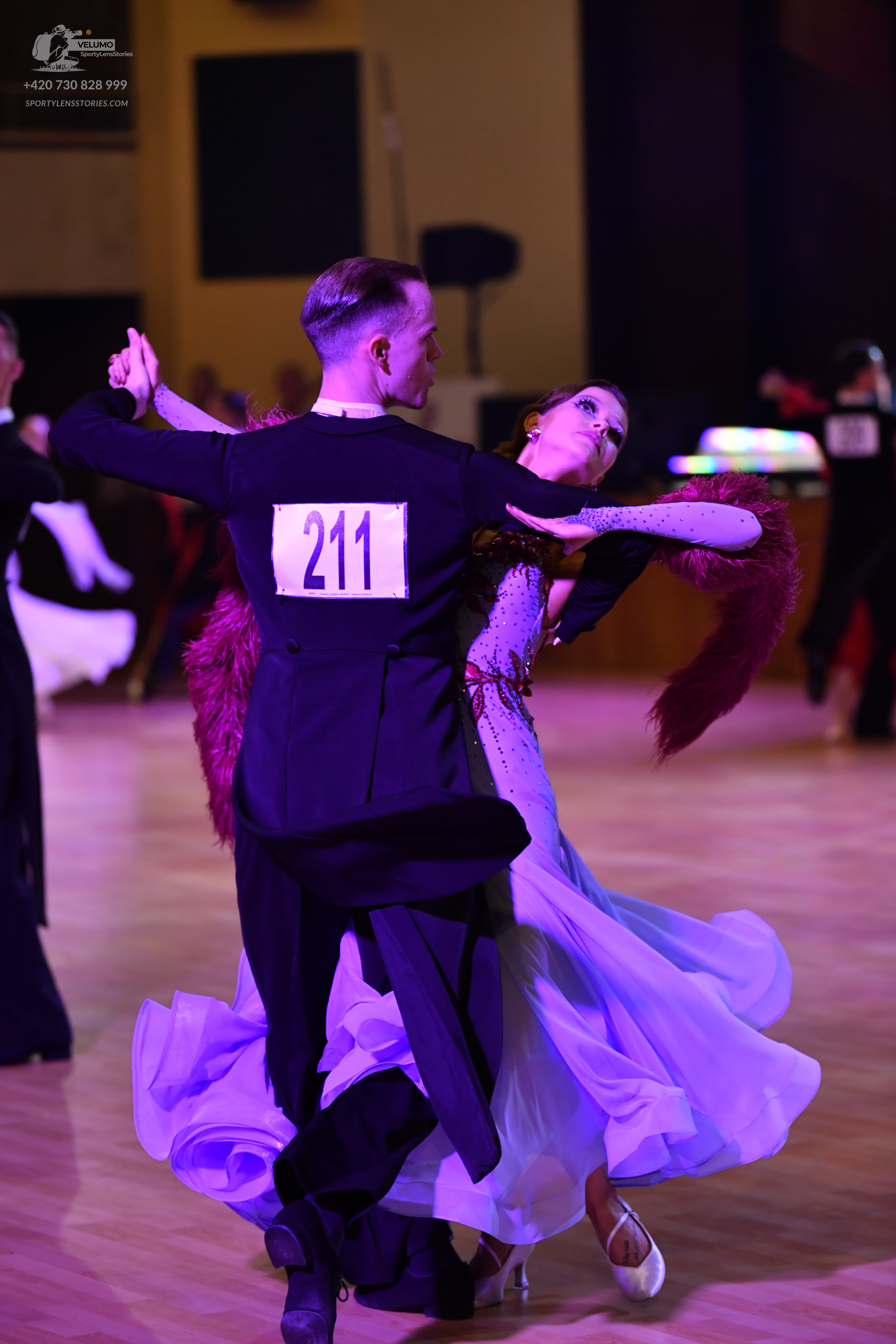 Dancesport competitor #211: Male dancer: black suit
