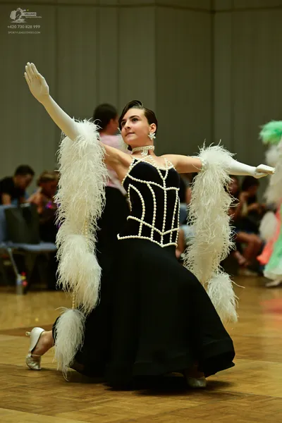 Dancesport competitor: ** Black Latin dress
