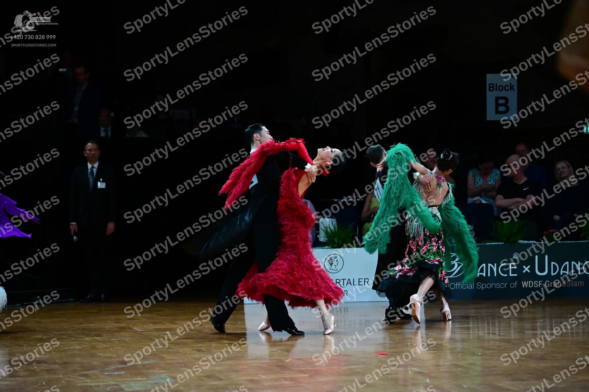 Dancesport competitor: Male dancer 1: black suit