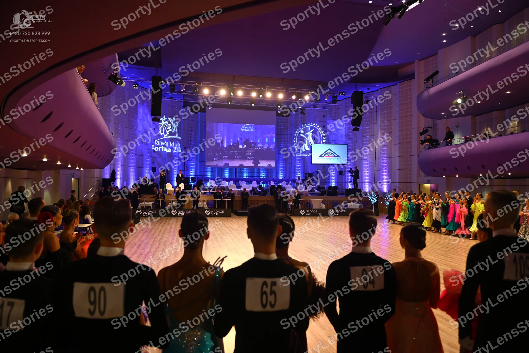 Dancesport competitor: Male dancers: black suits