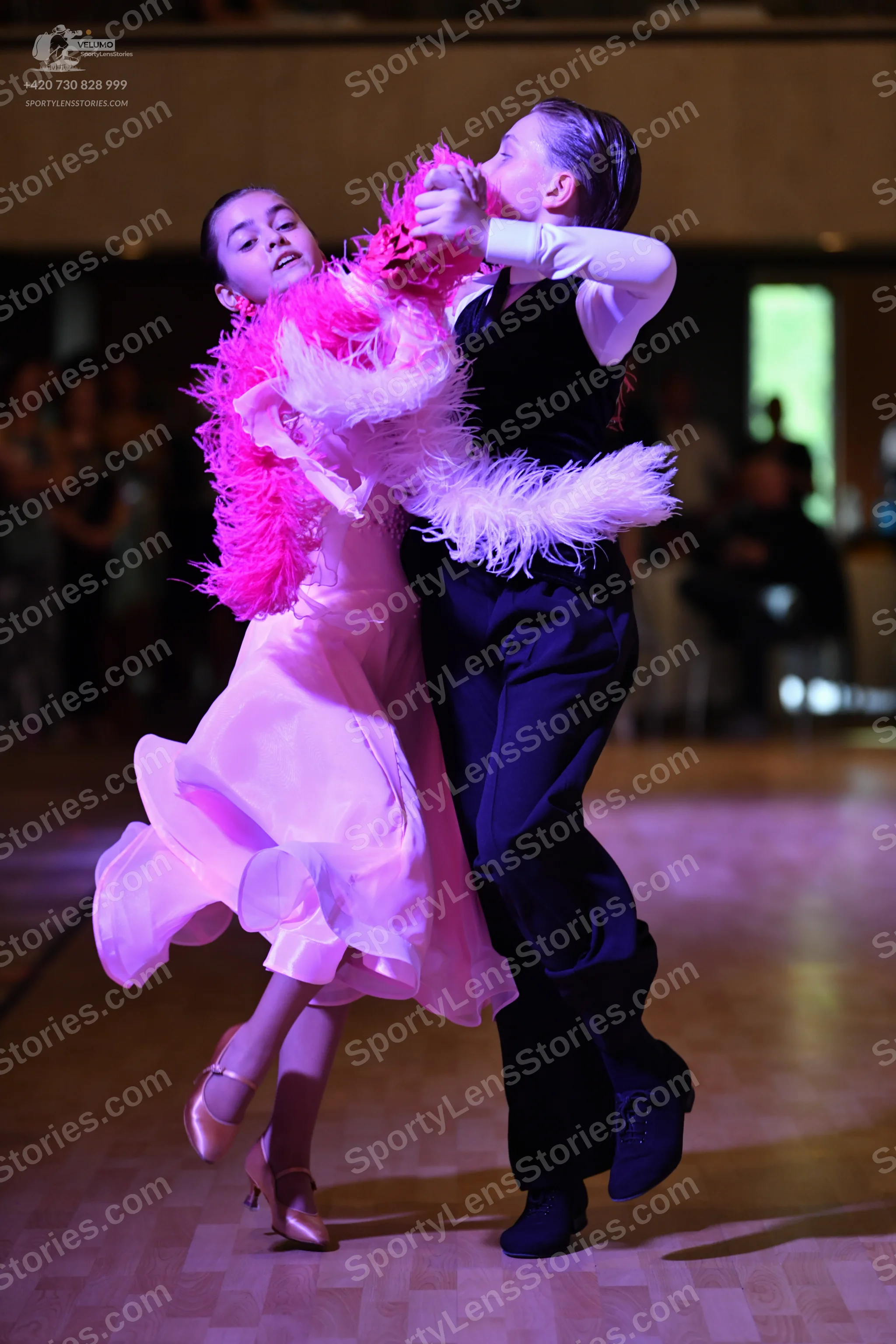 Dancesport competitor: Male**
*   **Color:** Black
*   **Fabric:** Satin (likely with a subtle sheen)
*