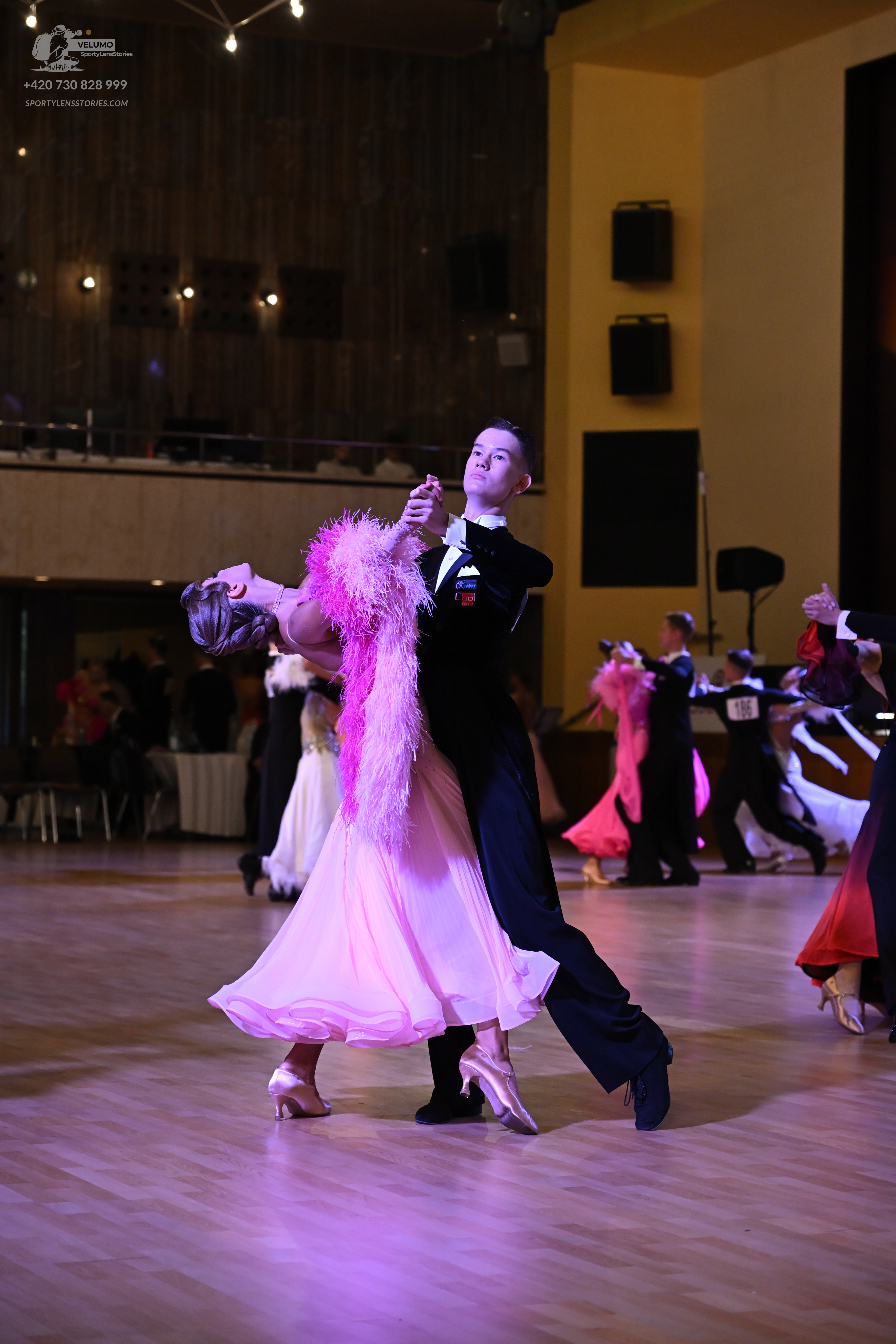 Dancesport competitor: ** Pink Latin dress