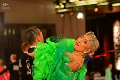 Dancesport competitor #45: Male dancer: black suit