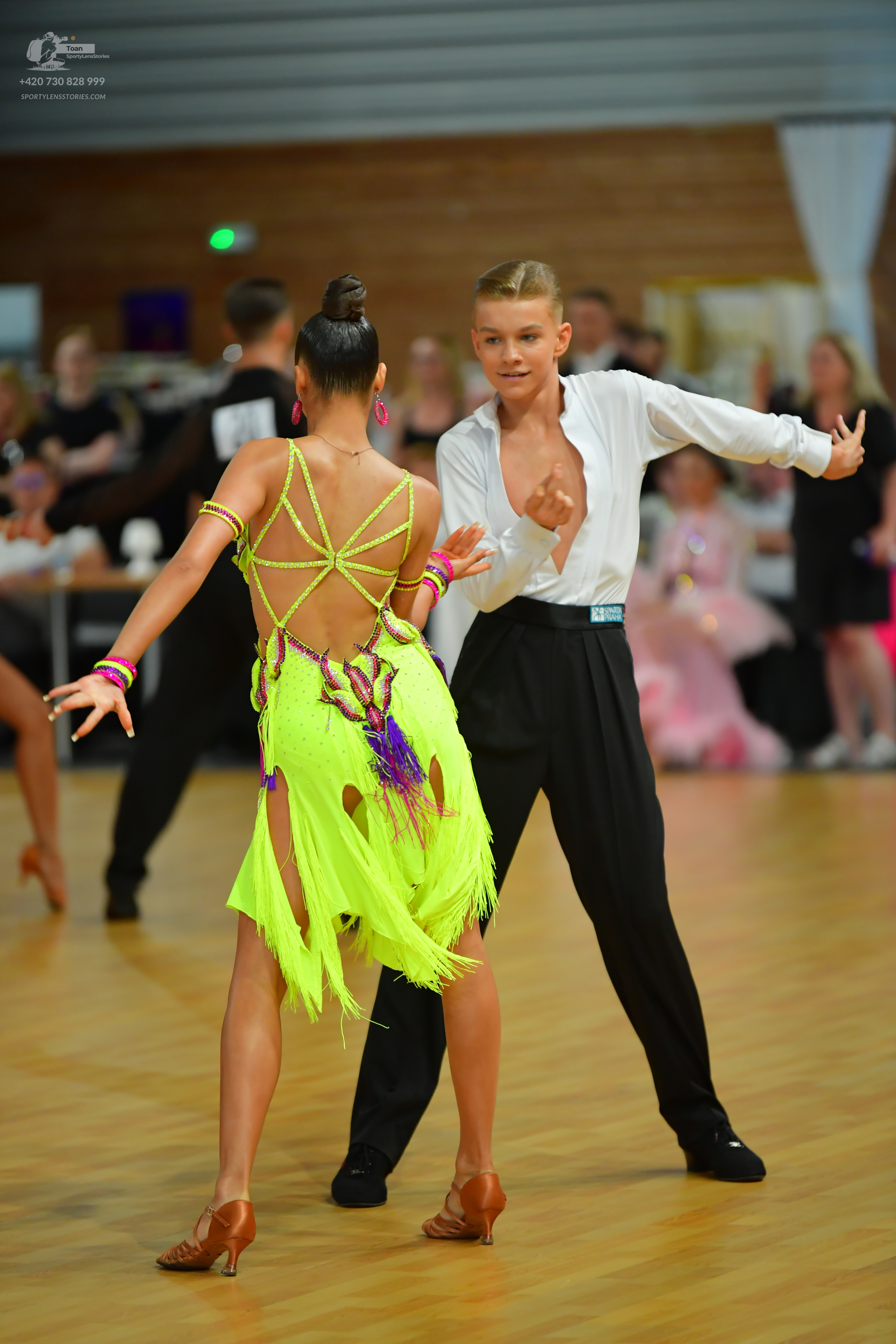 Dancesport competitor: ** Red Latin dress