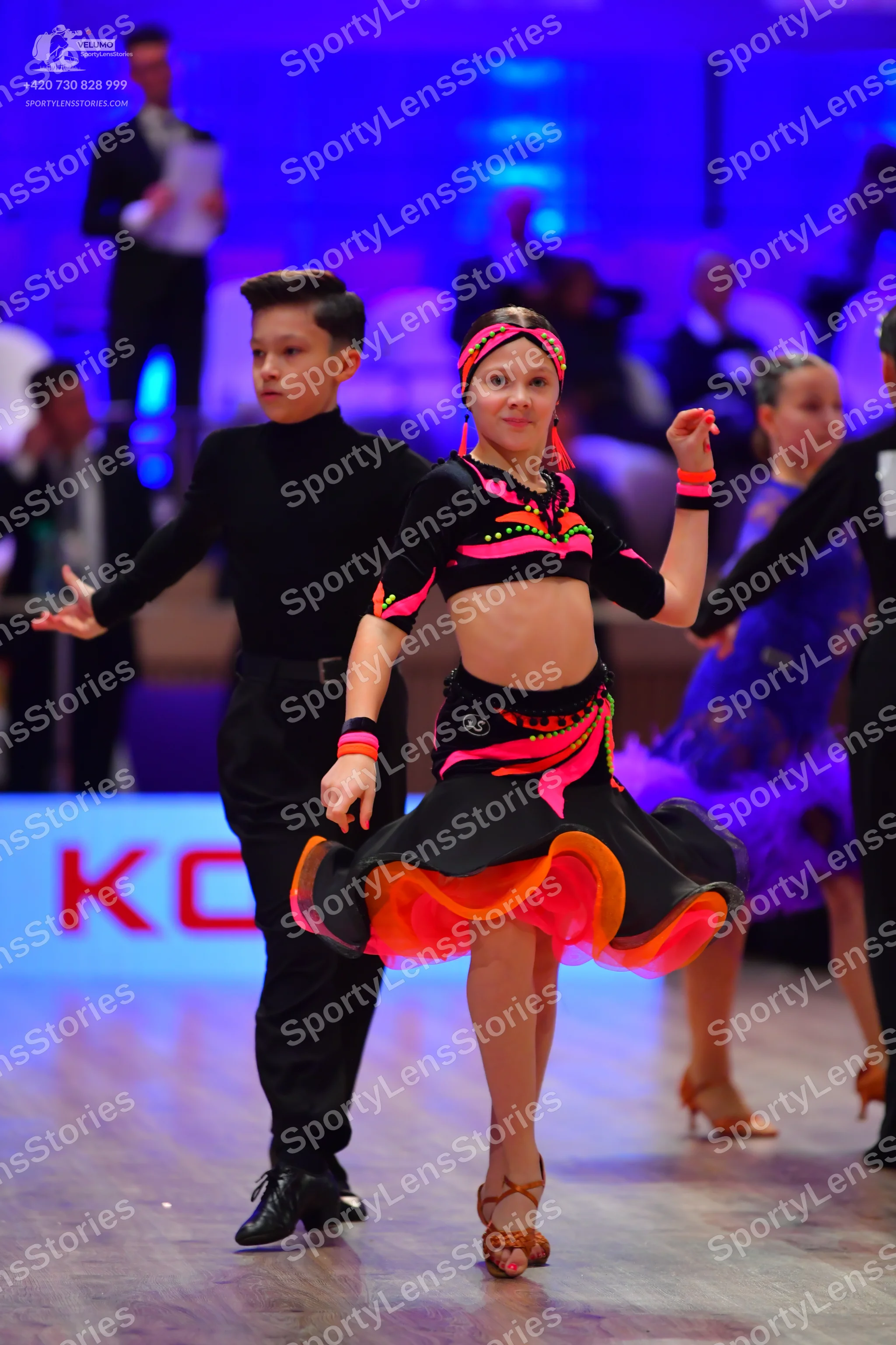 Dancesport competitor: Male dancer: black turtleneck and black trousers