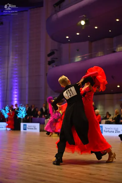 Dancesport competitor: Male dancer: black formal dance suit
