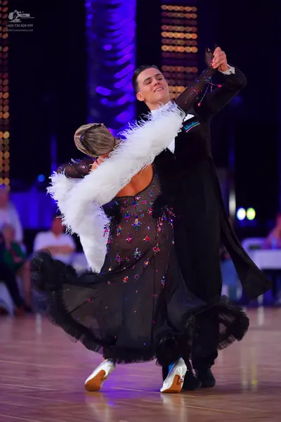 Dancesport competitor: Male dancer: black ballroom tailcoat