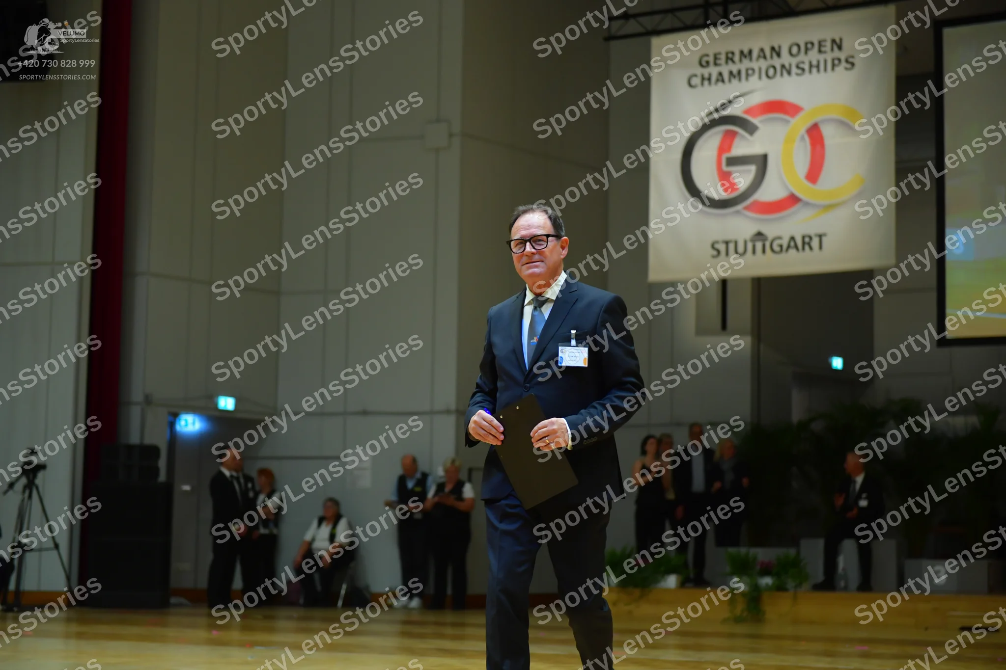 Dancesport competitor: No dancers are visible in the image
