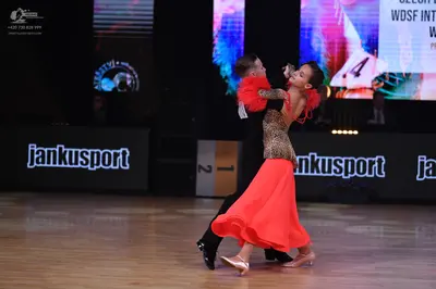Dancesport competitor: Male dancer: black suit